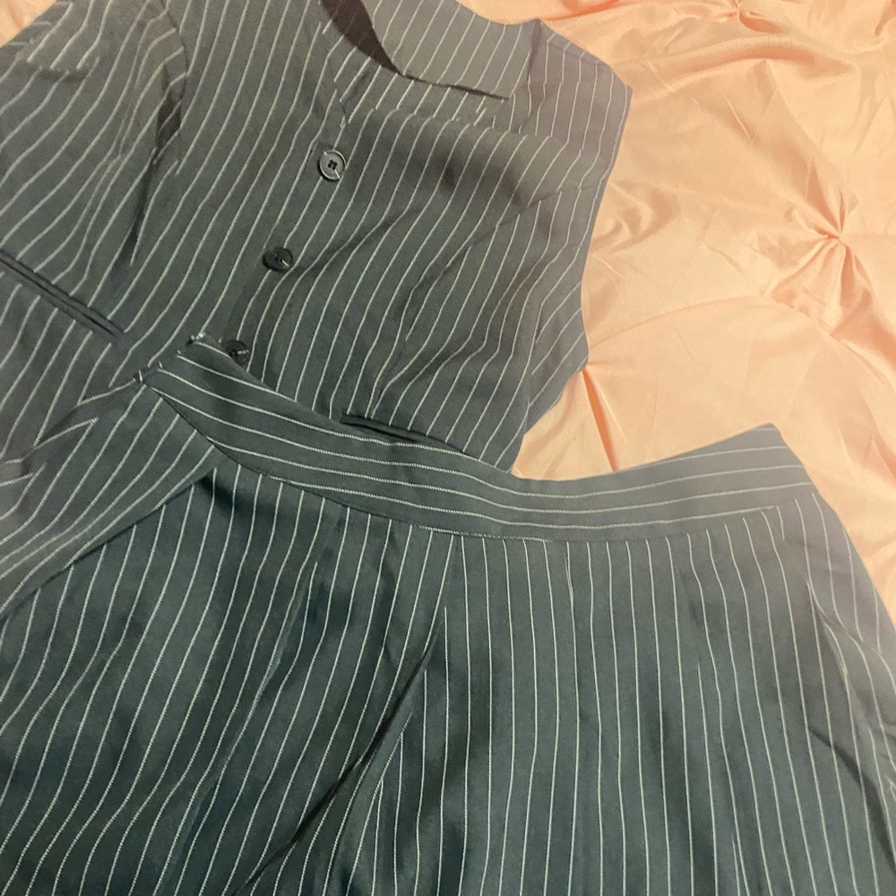 Striped Gray Women's Jumpsuit